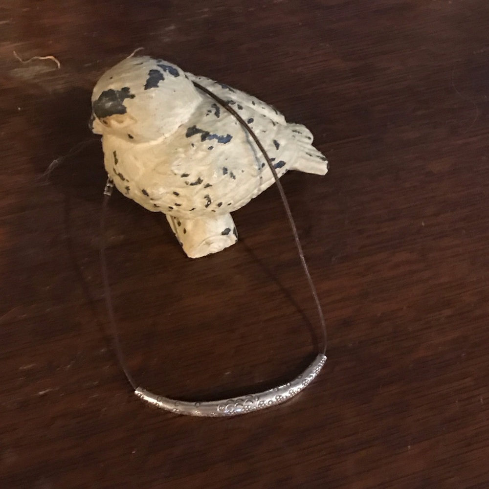 Silver choker necklace